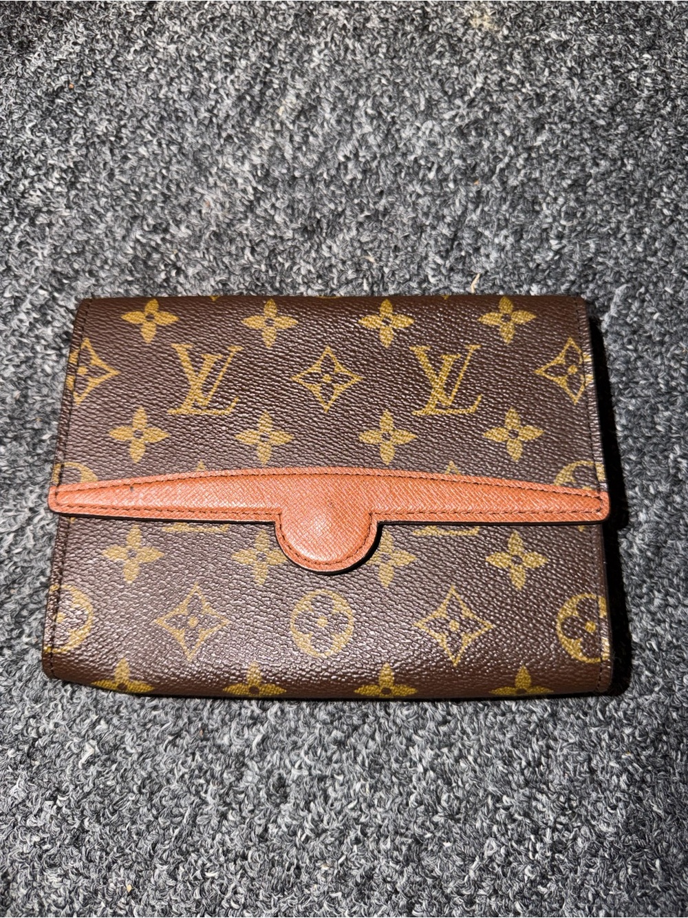 Pre-owned Louis Vuitton Monogram Snap-Front Wallet in Brown and Tan Belt Bag